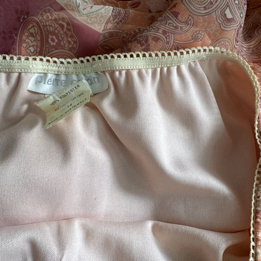 Y2K Ruffle Hem Maxi Skirt Pink Size 14 Floral Paisley Peasant Boho Fairy Whimsy - Picture 10 of 11